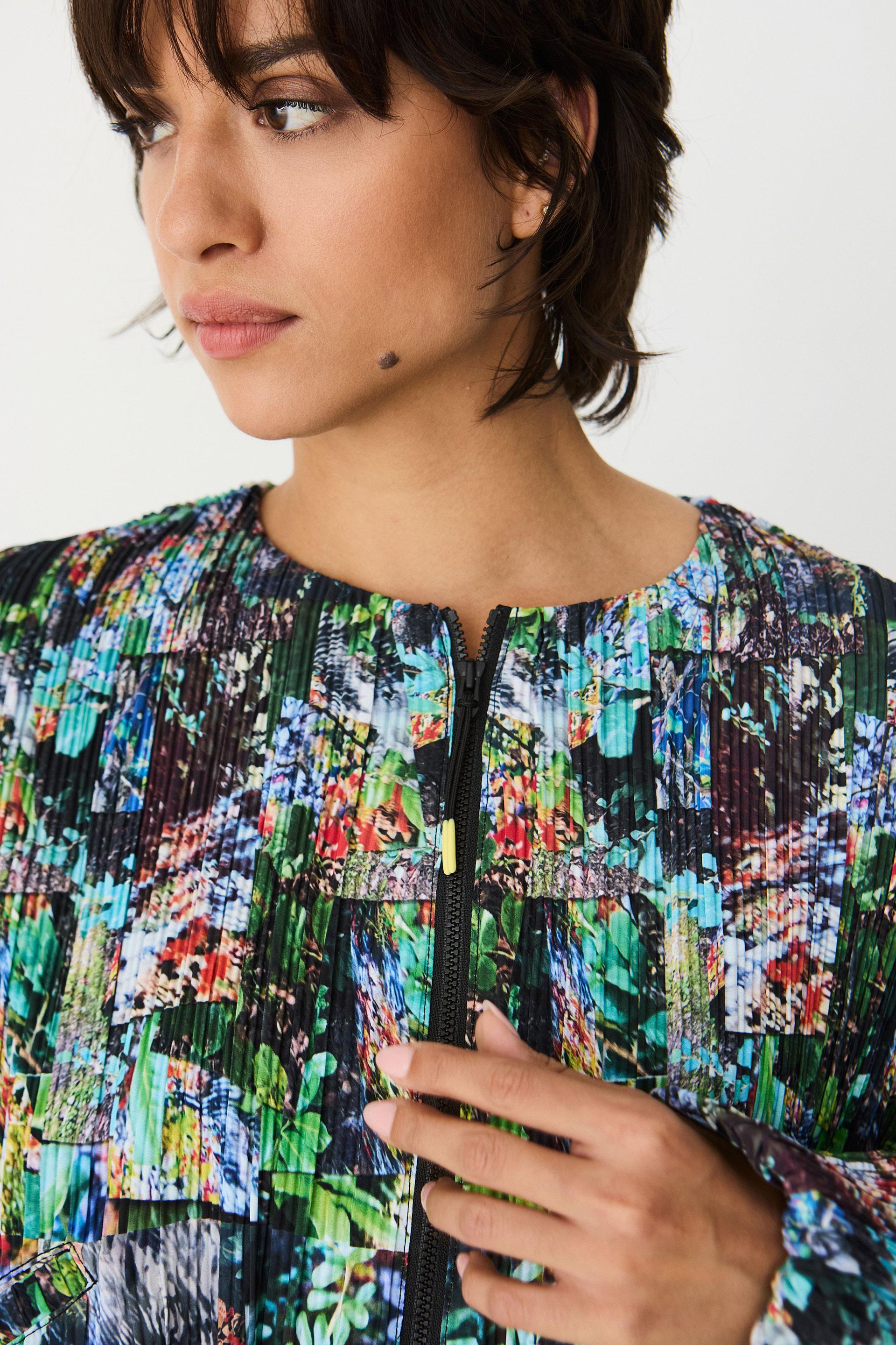 SKFK Gale Jacket Damen cropped Bomberjacke Print multicolor